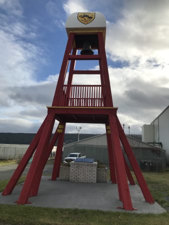 Members of The Harbour Grace Volunteer Fire Brigade family, hosted by The Harbour Grace Volunteer Fire Brigade’s Top of the Ladder Club, gathered to dedicate, and unveil the newly constructed bell tower.